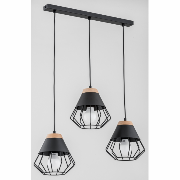 Alfac Alfa Rina 62114 závěsná lampa závěsná 3x60W E27 čer...