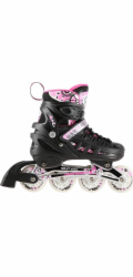 Kolečkové brusle Nils Extreme NH10905 s vyměnitelným jezdcem, nastavitelné, černé, velikost 31-34
