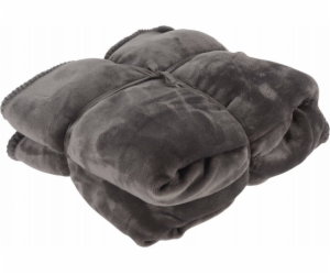Flanelová deka Home Styling Collection, 130 x 160 cm, šedá