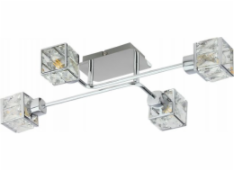 Krislamp Apollo KR 388-4PL stropní svítidlo stropní svítidlo 4x40W E14. chrom, křišťál, skleněné stínidlo