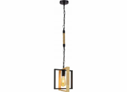 Mdeco Elem Marco 6300/1 BL JD závěsná lampa závěsná 1x60W E27 černá/dřevo