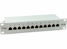 Equip Equip Patchpanel 12x RJ45 Cat6A 10 FTP 1HE Premium hellgrau