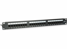 Equip Equip Patchpanel 24x Cat6 19 UTP 1HE Keystone Montage sw