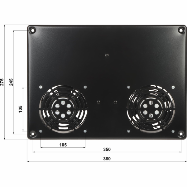 Delta VENTILÁTOROVÝ PANEL EPRADO-A19-2W DO RACKOVÉ SKŘÍNĚ