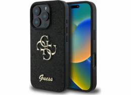 Pevné pouzdro Guess Guess GUHCP16XHG4SGK iPhone 16 Pro Max 6.9 černo/černé Fixed Glitter Big 4G