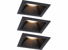 Paulmann Vestavné svítidlo EBL COLE SET 3-STEP DIM set 3x6W 3x470lm 2700K IP44 230V černá / hliník