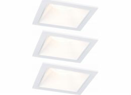 Paulmann Vestavné svítidlo EBL COLE SET 3-STEP DIM set 3x6W 3x470lm 2700K IP44 230V bílá / hliník