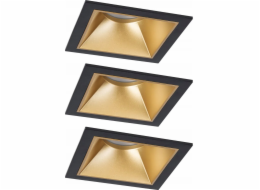 Paulmann Vestavné svítidlo EBL COLE SET 3-STEP DIM set 3x6W 3x470lm 2700K IP44 230V matná černá / zlatá / hliník