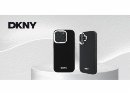 DKNY DKNY DKHMP15SPSCMCLK iPhone 15 6.1 černo/černé pevné pouzdro Plain Logo MagSafe
