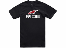 Tričko Alpinestars ALPINESTARS RIDE 4.0 CSF TEE, černá/bílá/červená Velikost: S