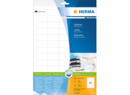 Herma Premium Labels 8629, A4, bílá, 38,1 x 21,2 mm, matný papír, 650 ks. (8629)