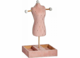 Dárkový dekorační box na nohách Pink Velvet Wood (12 x 40 x 24 cm)