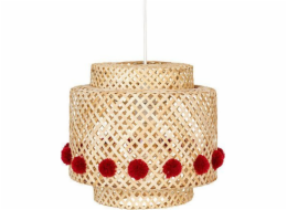 Závěsná lampa Atmosphera LIBY BAMB s prolamovaným bambusovým stínidlem, O 40 cm