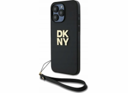 DKNY DKNY DKHCP16XPBSWSK iPhone 16 Pro Max 6.9 černé/černé pevné pouzdro Řemínek na zápěstí Stock Logo