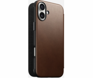 Nomad Nomad Modern Leather Folio, hnědá - iPhone 16 Plus