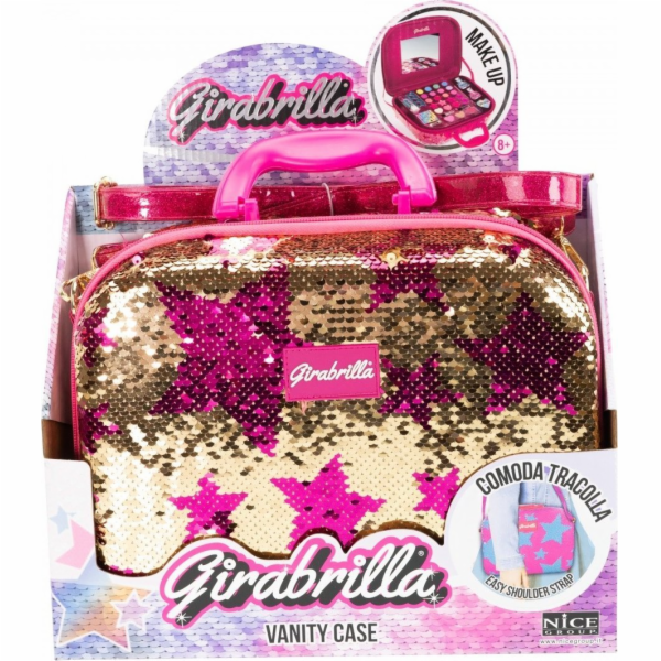 Nice Suitcase Make Up Girabrilla zlatá s hvězdičkami Nice