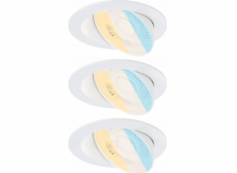 Paulmann Sada vestavných svítidel ANMUS LED DIM 3X5W 700lm 105mm 2700K-6500K IP20 230V bílá / hliník