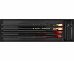 Sada tužek a ořezávátka Moleskine BLACKWING X MOLESKINE