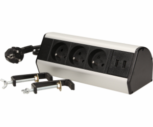 Orno Nábytková zásuvka se šroubovacími svorkami, USB nabí...