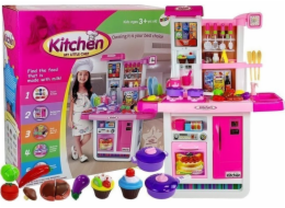 LeanToys Kitchen Pink with Water Pots Food Sound