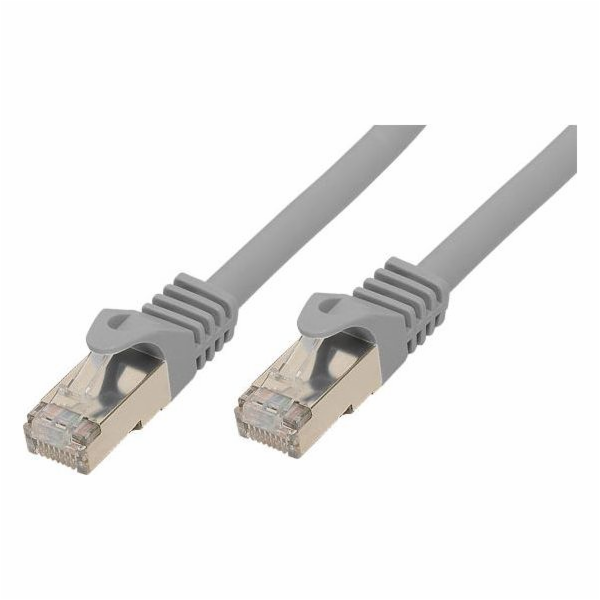 Patchcord pro dobré připojení, Cat7, S/FTP, PIMF, 1m, šed...