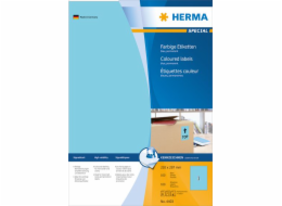 Barevné etikety Herma 4403, A4, samolepící, 210 x 297 mm, matný modrý papír, 100 ks (4403)