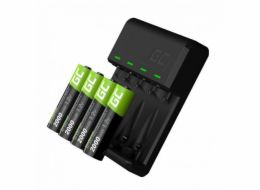 Green Cell Sada nabíječky VitalCharger a 4x dobíjecí baterie AA 2000mAh Ni-MH