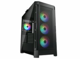 COUGAR PC skříň AIRFACE PRO RGB Black Mid Tower Airflow Panel 3 x 120mm ARGB Fans 1x 120mm ARGB Fan TG Left Panel