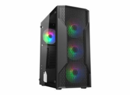 COUGAR PC skříň MX110 RGB Black (system build version) Mid Tower 4 x 120mm fans RGB