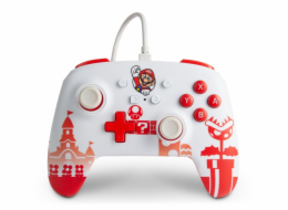 PowerA Enhanced Wired Controller for Nintendo Switch - Mario Red/White