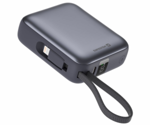 Swissten Power bank 10000 mAh s integrovanými kabely - US...