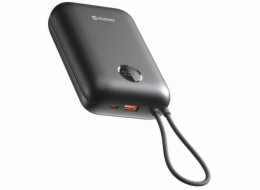 Swissten Power bank VOLTBOX 35W 30000 mAh s integrovanými kabely - USB-C, A, Lightning / černá