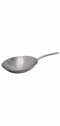 WOK pánev de Buyer, 3122.36, WOK, průměr 36 cm, dutá trubkovitá rukojeť, nerezová ocel, vhodné pro indukci, výroba ve Francii
