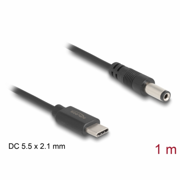 Delock Napájecí kabel z konektoru USB Type-C™ na stejnosm...