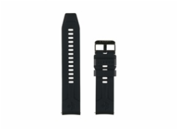 Garett řemínek 22 mm, černý silikonový
