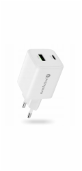 everActive GaN nástěnná nabíječka 1X USB, 1X USB-C 45W QC4+ PD Bílá
