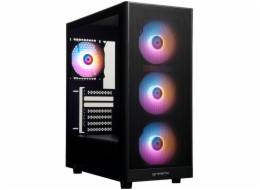 BitFenix skříň Grafi / ATX / 4x120 mms FRGB fan / 2x USB 3.0 / USB 2.0 / tvrzené sklo / černá