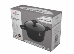 Kastrol s titanovým povrchem a poklicí 24 cm Matte Black Collection BH-8188