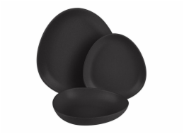 Jídelní sada talířů 18 ks Matte Black Collection BH-10021