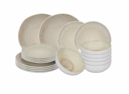 Jídelní sada talířů 18 ks White Sand HT-24327362