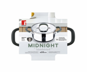 Kastrol s poklicí nerez MIDNIGHT 20 cm 2,3 litru BG-32126-MM