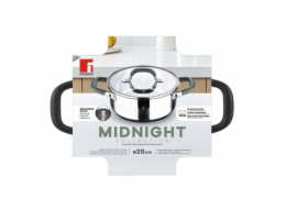 Kastrol s poklicí nerez MIDNIGHT 20 cm 2,3 litru BG-32126-MM