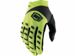 100% Rukavice 100% AIRMATIC Dětské rukavice fluo žlutá černá vel. L (délka ruky 160-170 mm) (NOVINKA)