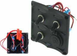 TurboWorks Přepínač 12V, SPST/ZAP-VYP x 3, 1xGZ, 2B 15A IP68