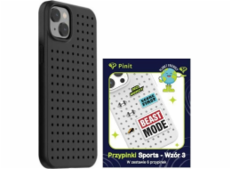 Pinit Pouzdro Set Pinit Dynamic + Sports Pin pro iPhone 14 6.1 černé/černé s vzorem 3