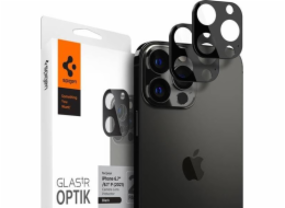Spigen Tvrzené sklo Optik pro objektiv fotoaparátu Apple iPhone 13 Pro/13 Pro Max, grafitové [2 ks]