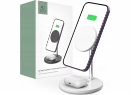 Tech-Protect Nabíječka Tech-protect QI15W-A21 2v1 magnetická bezdrátová nabíječka MagSafe bílá