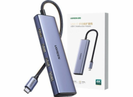 Ugreen USB HUB Adaptér HUB UGREEN CM511 USB-C na HDMI, 3x USB-A 3.0, SD/TF