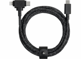 Native Union Kabel USB-C - USB-C + Lightning 1,8 m černý (BELT-CCL-COS-NP)