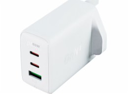 Acefast Nabíječka Nabíječka Acefast GaN 65W 3 porty (1xUSB, 2xUSB C PD) UK zástrčka bílá (A44)